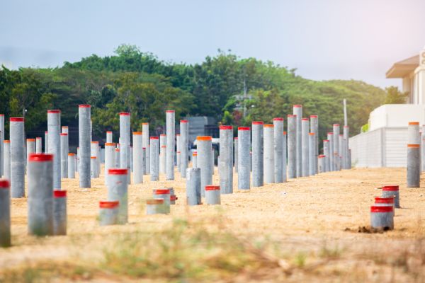 Concrete Pile Installation in Rome