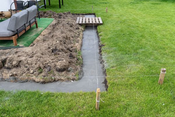 Cement Footer Installation in Rome